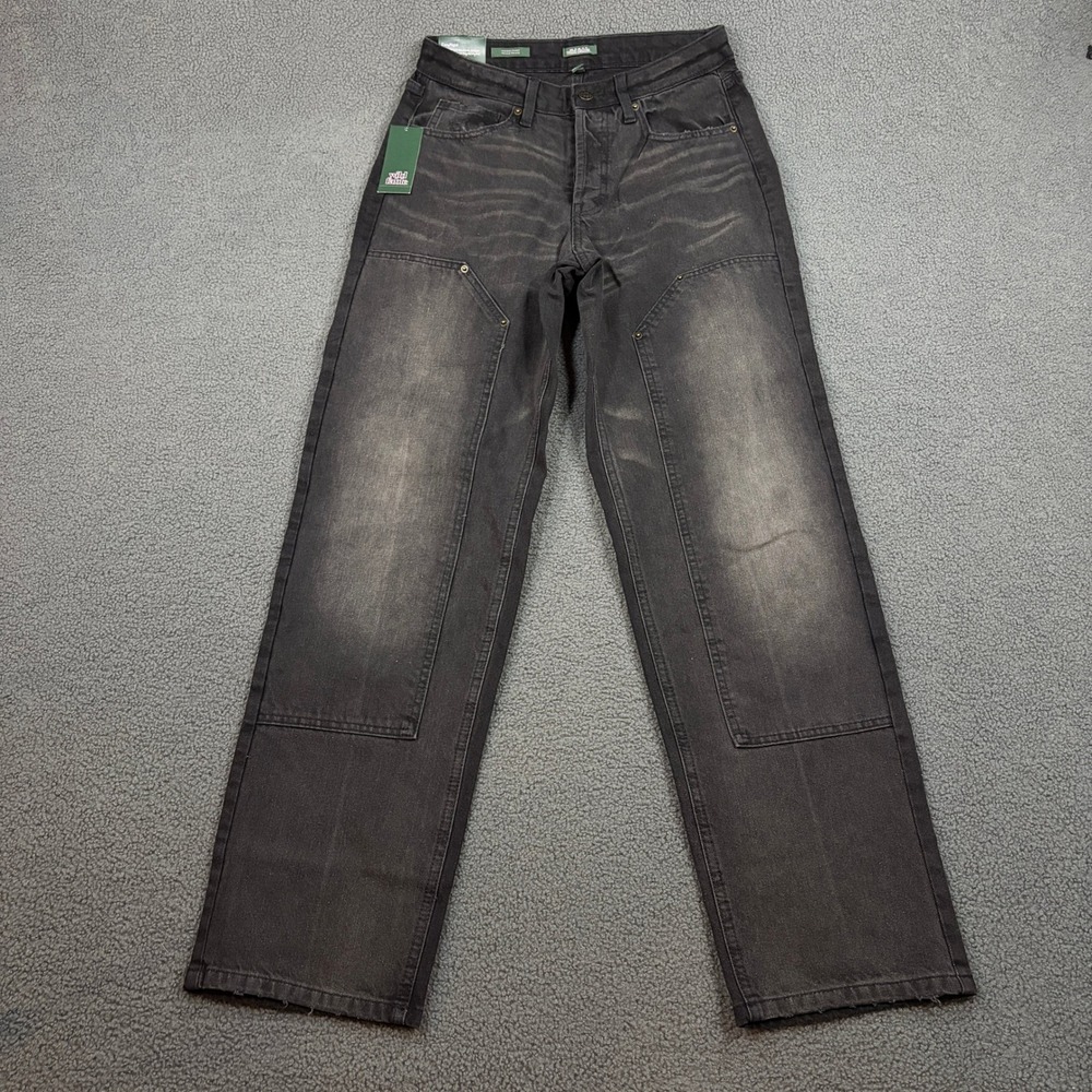 Wild Fable Jeans Women 8 Black High Rise Straight Double Knee 24WFPT019
